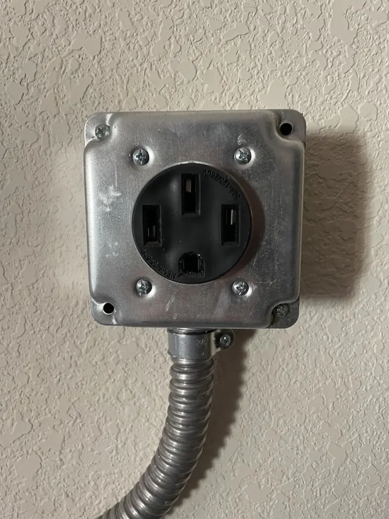 NEMA 14-50 outlet installed for Electrical Panel Upgrade in Rincon
